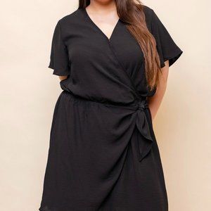 v-neck wrap style dress